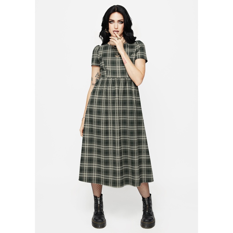 Tulisa Check Midi Dress