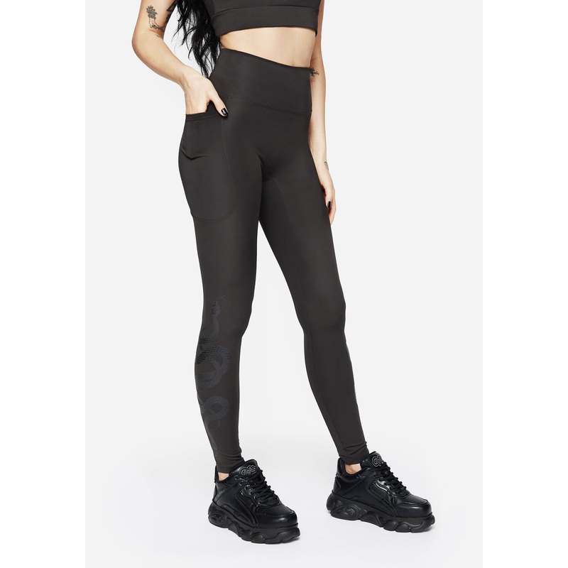 Venin Snake Athleisure Leggings – Charcoal