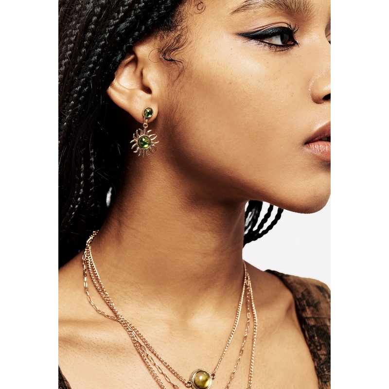 Xanthe Pressed Algae Sun Drop Earrings