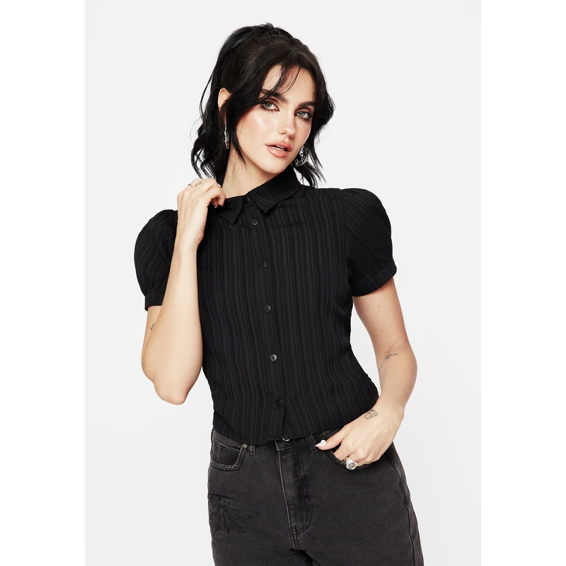 Alcina Puff Sleeve Crop Top