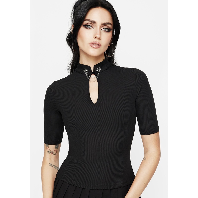 Chiromancy Choker Collar Top