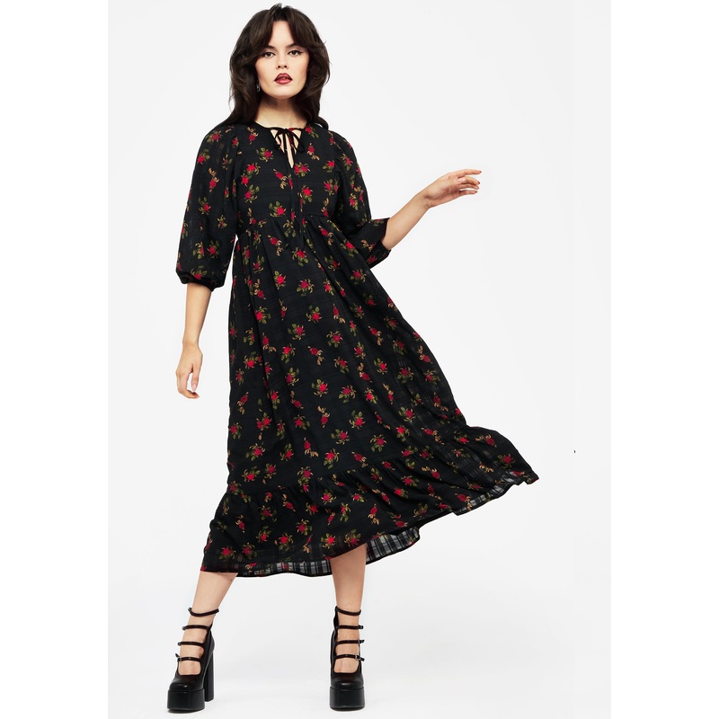 Darcey Floral Print Chiffon Midaxi Dress
