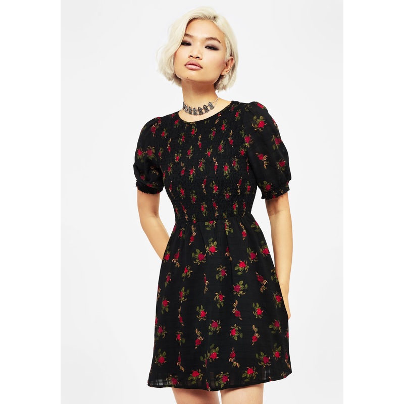 Darcey Floral Print Mini Dress