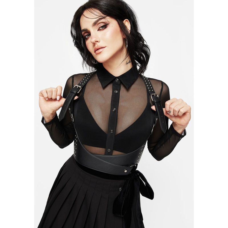 Dungeon Studded Leather Wrap Harness