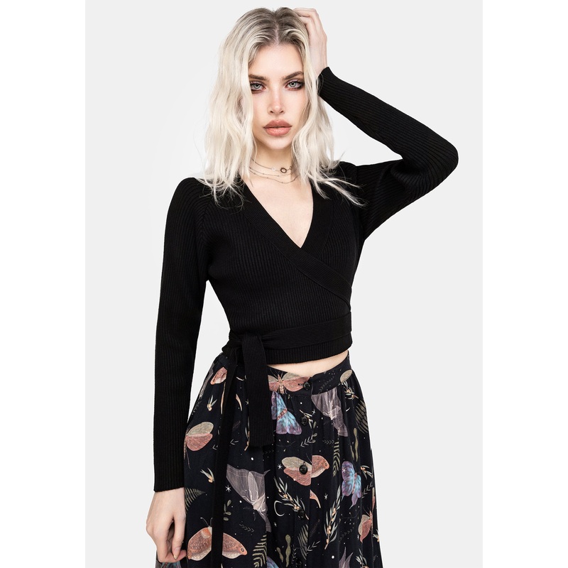 Holda Rib Knit Wrap Cardigan
