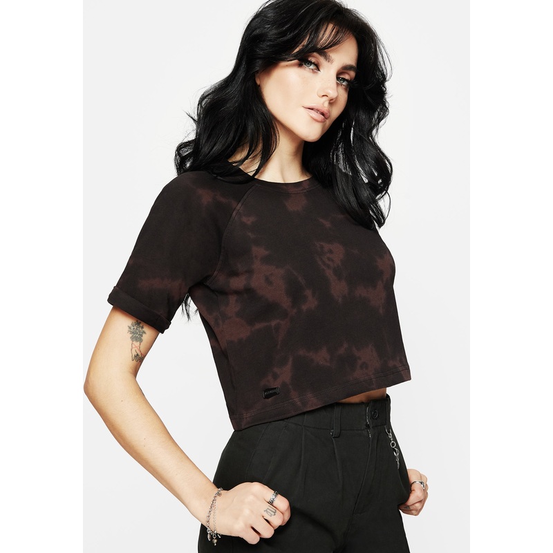 Mercury Tie Dye Boxy Crop Cotton Tee