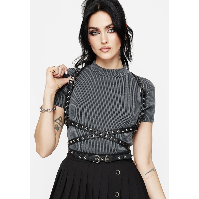Rivet Eyelet Buckle Wrap Harness