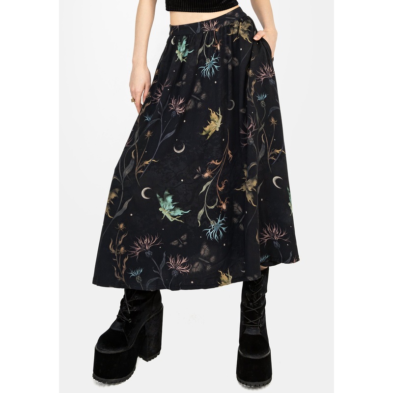 Rosanella Floral Print Midi Skirt