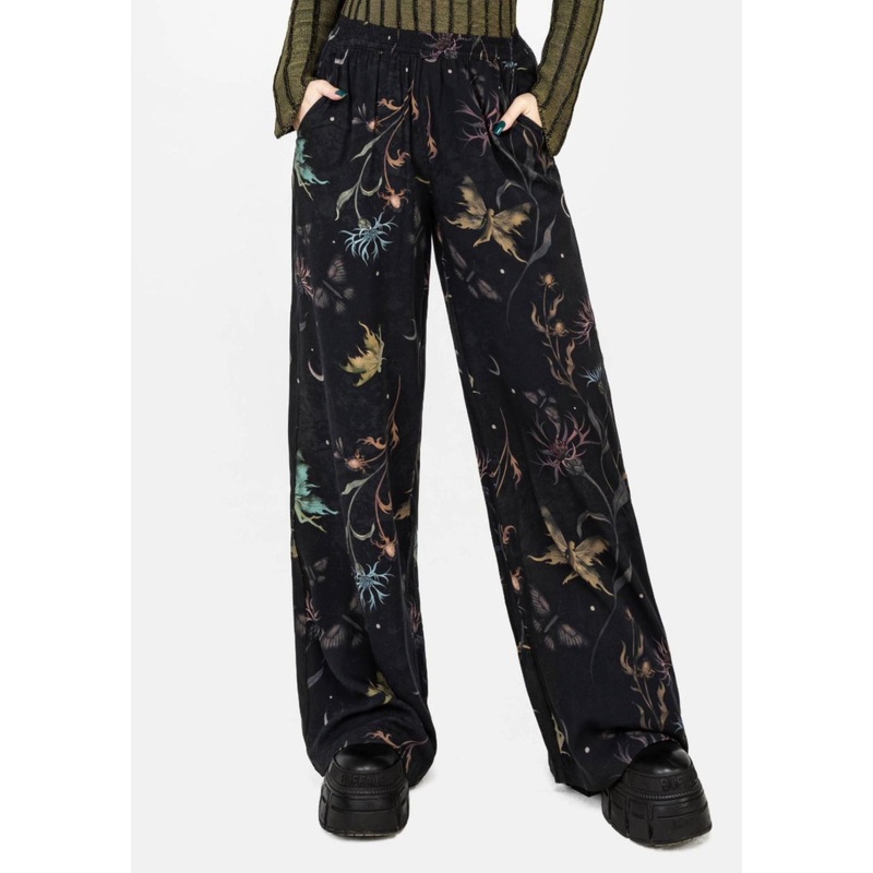 Rosanella Floral Print Straight Leg Trousers