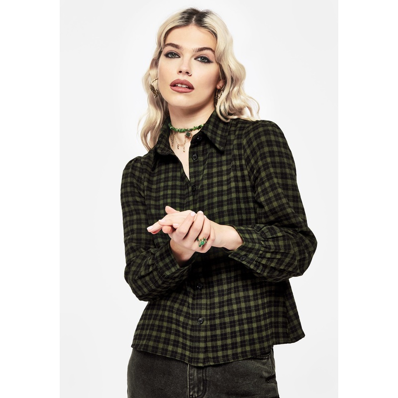 Terra Cotton Check Button Up Shirt