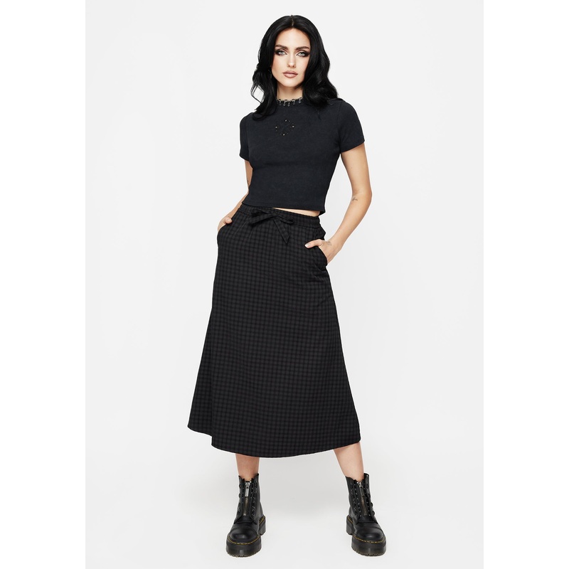 Ziggy Check Midi Skirt