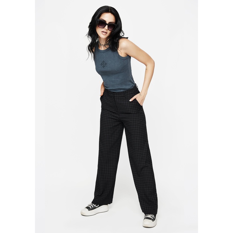 Ziggy Check Straight Leg Trousers