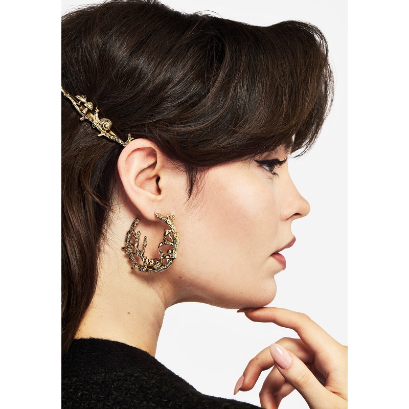 Zinnia Hoop Earrings – Gold