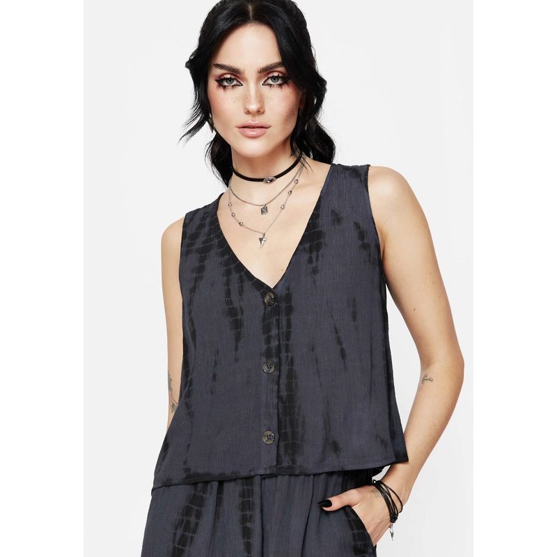 Aria Tie Dye Button Up Top