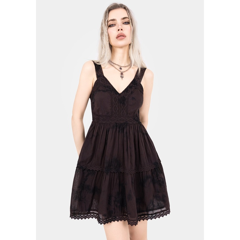 Burnout Tie Dye Cotton Mini Dress
