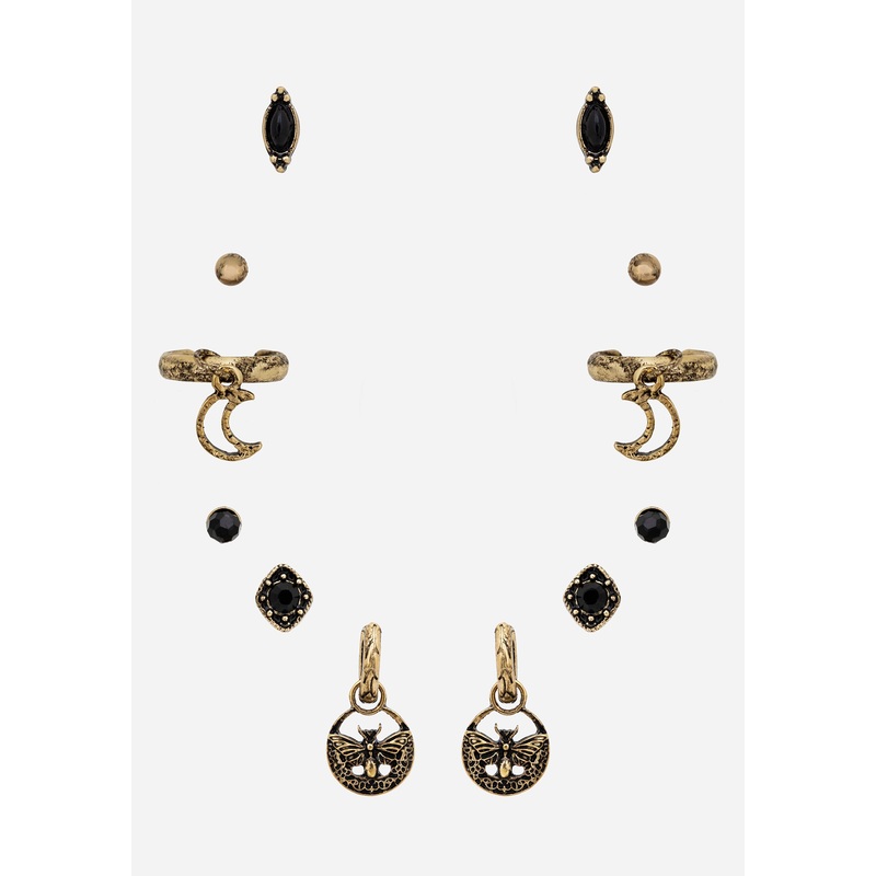 Ciela Moon Moth Earring Set