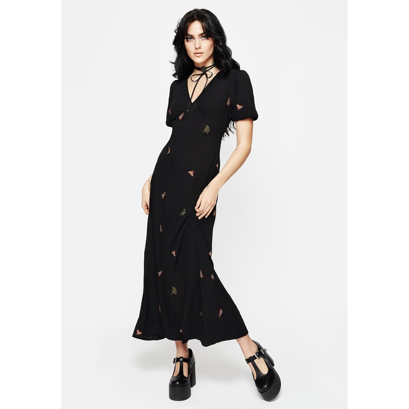 Copia Moth Embroidered Maxi Dress