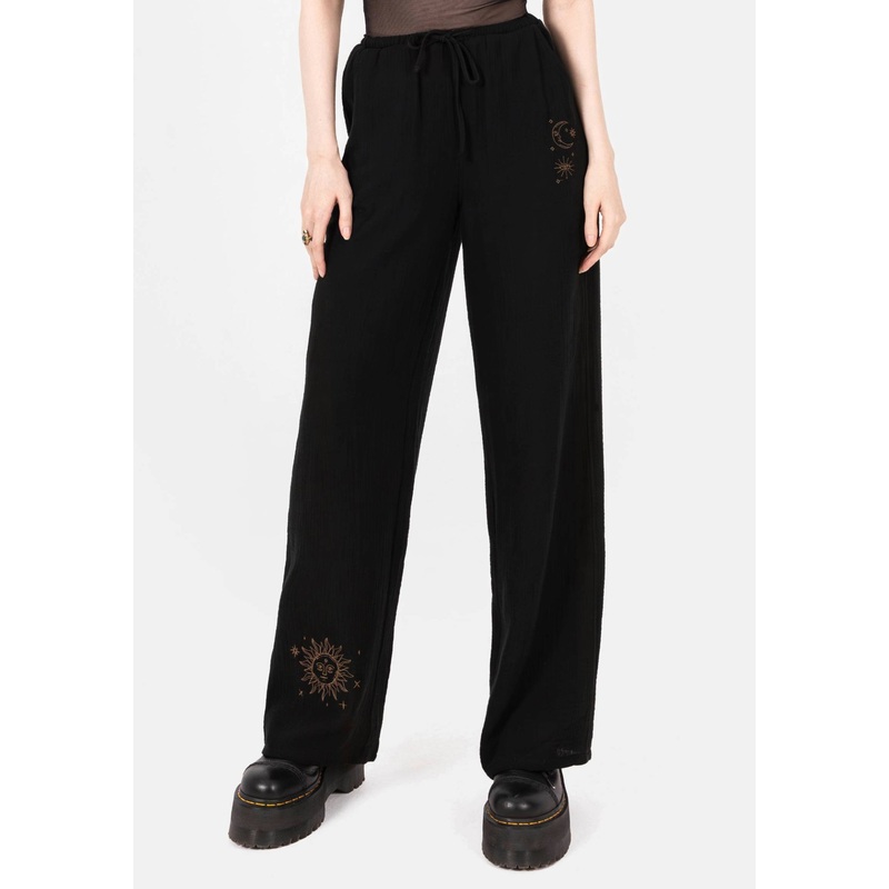 Cosmos Embroidered Wide Leg Trousers
