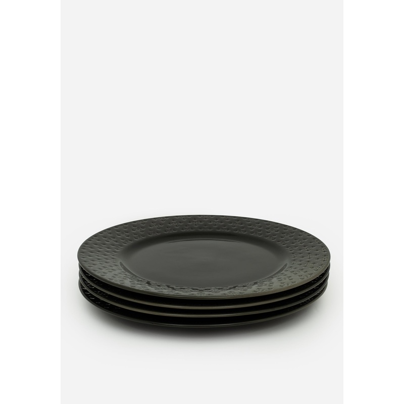 Crux Debossed Ombre Dinner Plate (4 Piece Set)