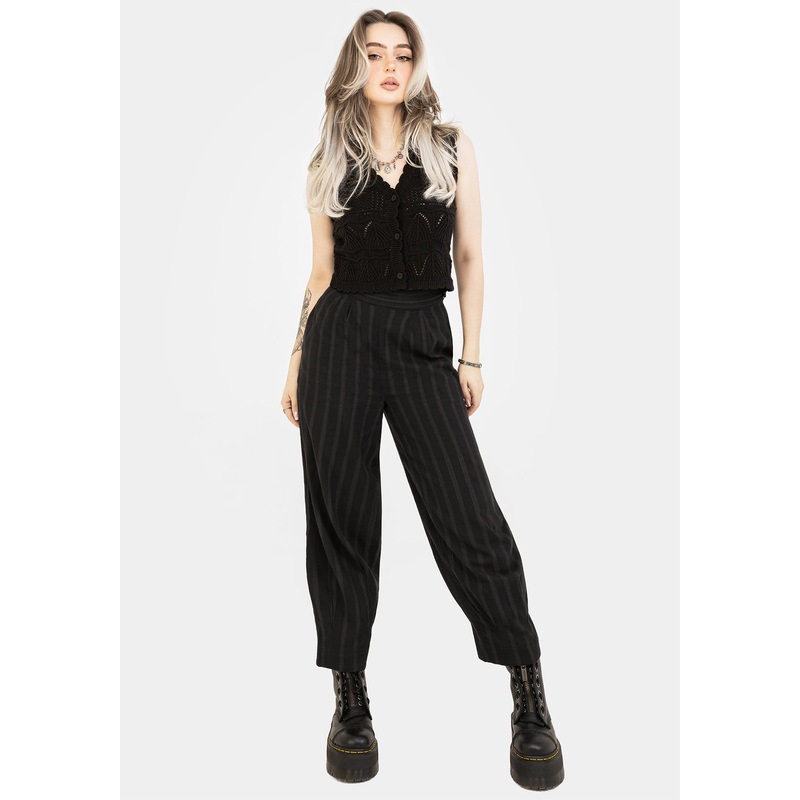 Delores Striped Cotton Balloon Trousers
