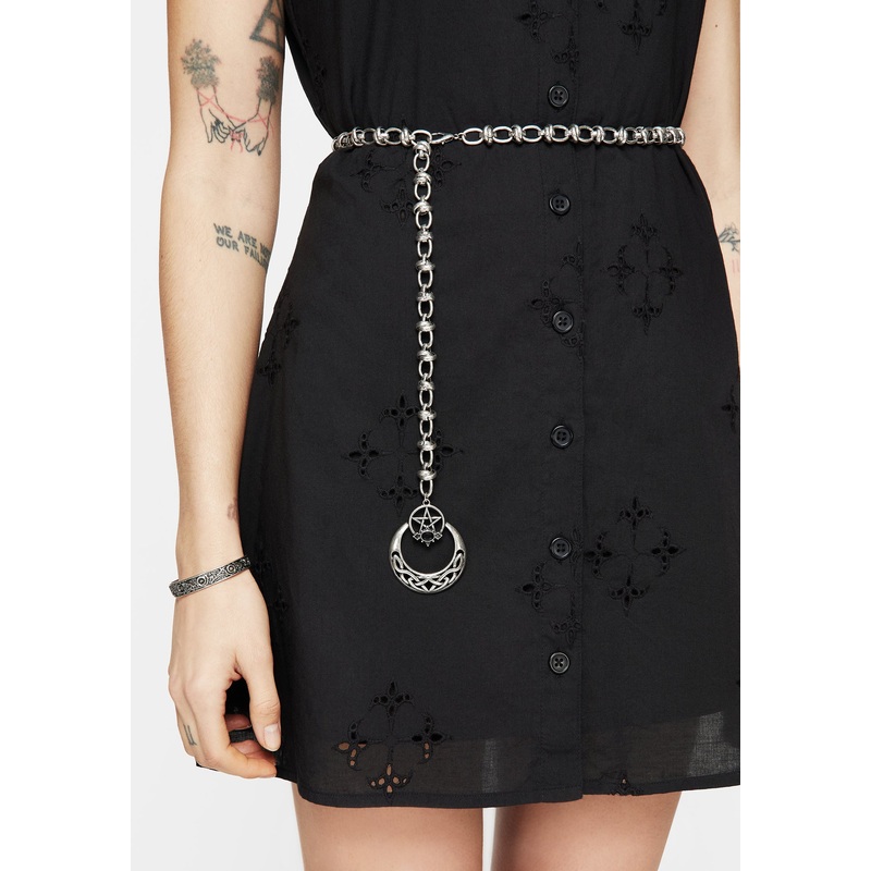 Druantia Pentagram Moon Chain Belt