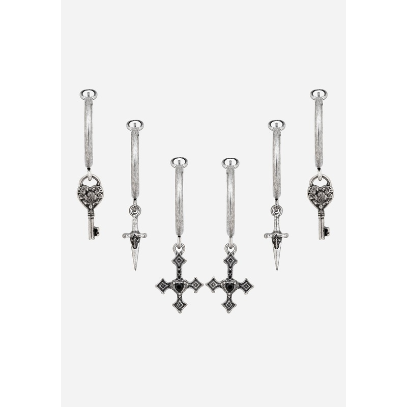 Eilir Twisted Vintage Charm Hoops Set