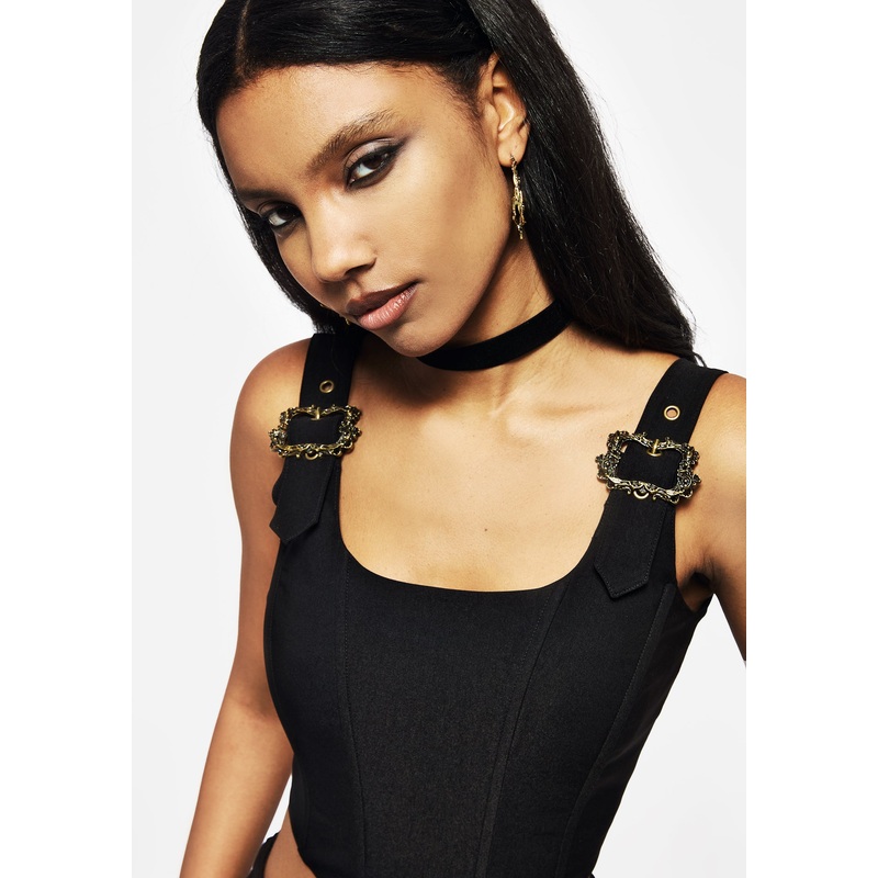 Elder Buckle Detail Corset Top