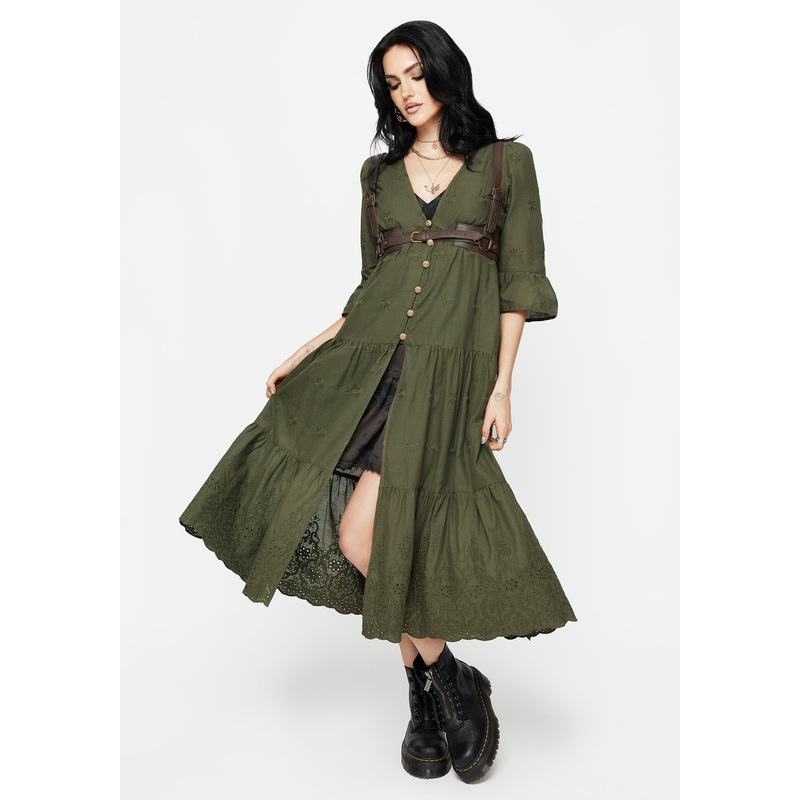 Gossamer Tiered Overdress – Green