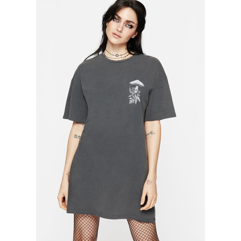 Pressure Cotton Mushroom Print Tee Dress