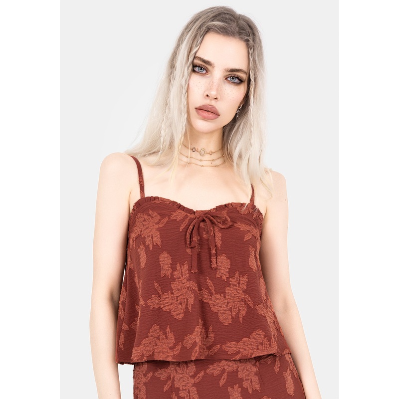 Prosperity Floral Frill Neck Cami Top