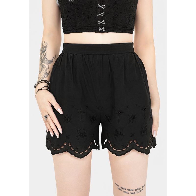 Synthweb Cotton Broderie Hem Shorts