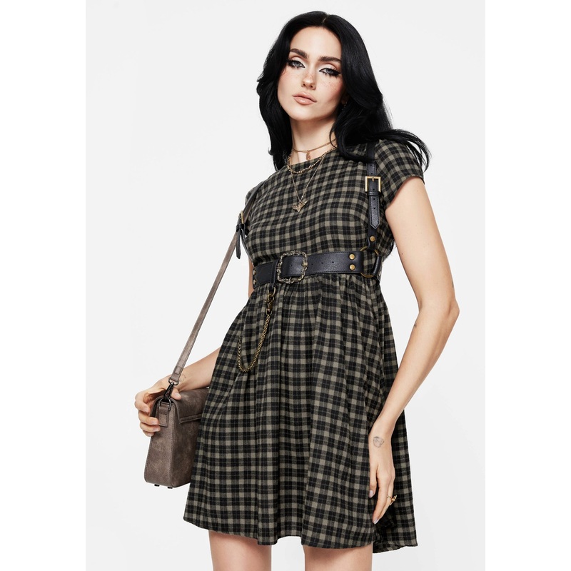 Terra Mini Smock Dress – Olive