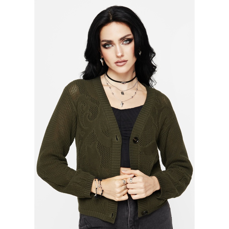 Tulip Jacquard Knit Cardigan