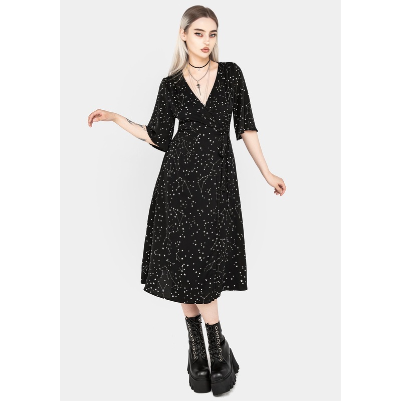 Celestial Midi Kimono Dress