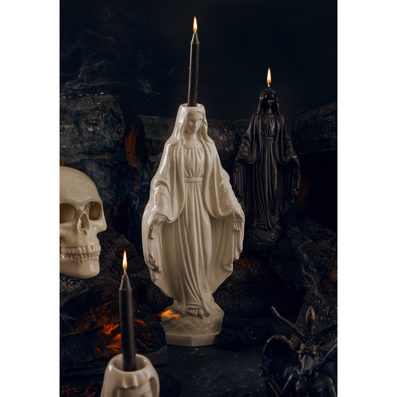 CRYING MADONNA CANDLE HOLDER