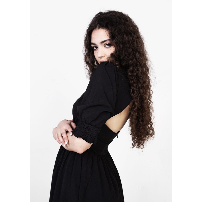 DIVINATION TEXTURED MIDI DRESS