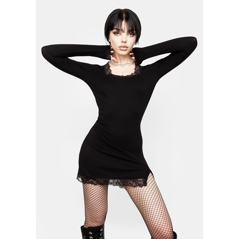 Drusilla Lace Trim Mini Dress