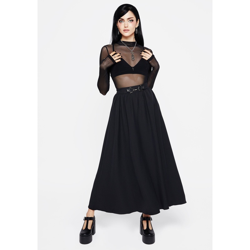 Haunted Midaxi Herringbone Skirt