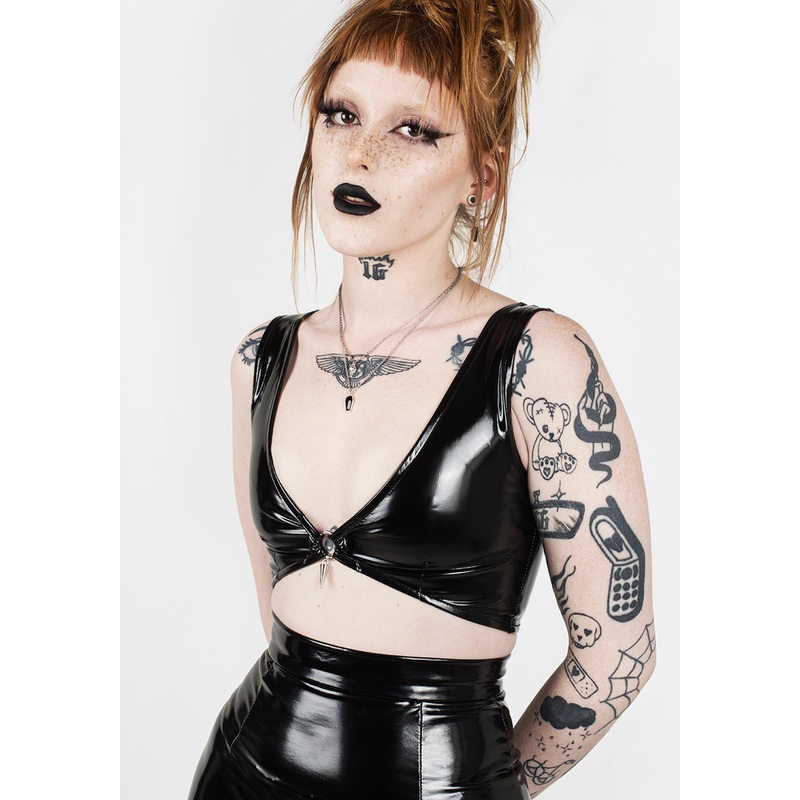 HELLBOUND VINYL CROP TOP
