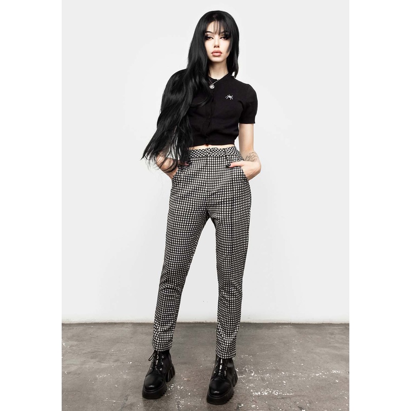 Martha Gingham Tapered Trousers