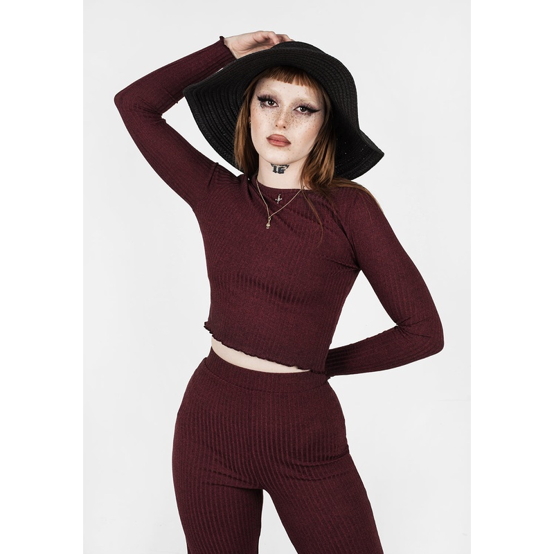 MUNDI LONG SLEEVE CROP TOP