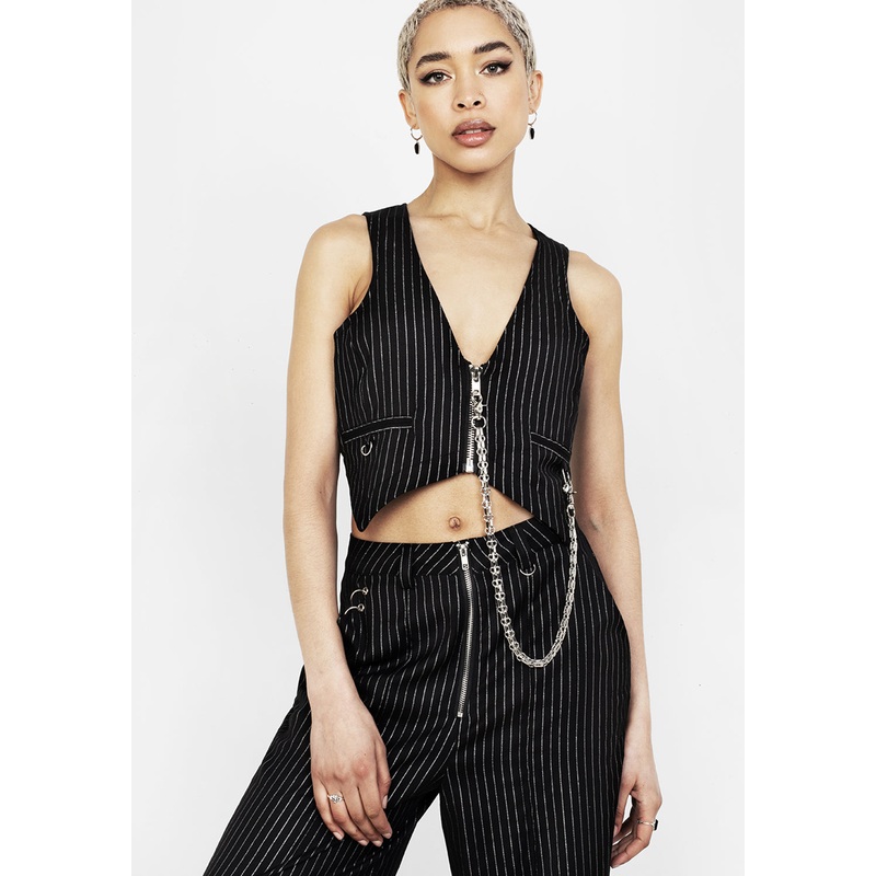 NIGHTMARE CROP TAILORED WAISTCOAT