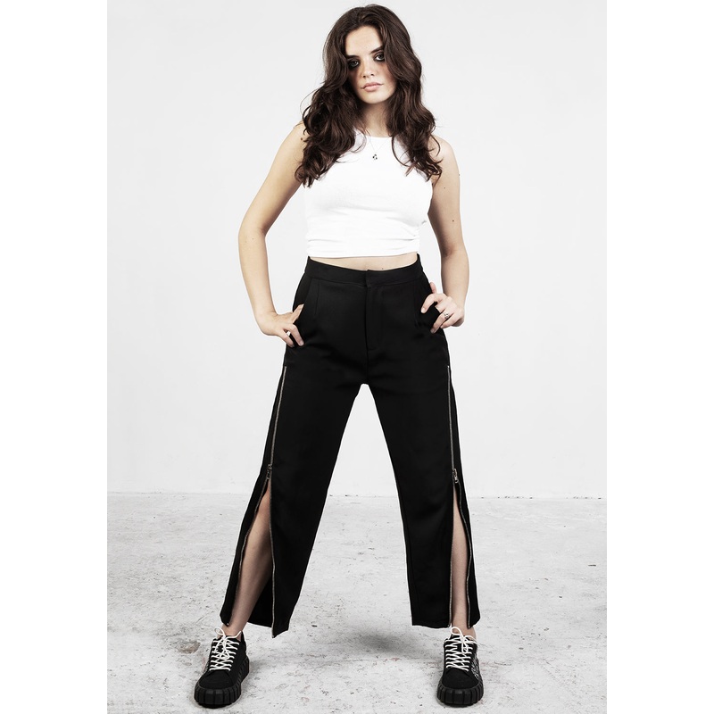 Proto Zip Up Tailored Trousers