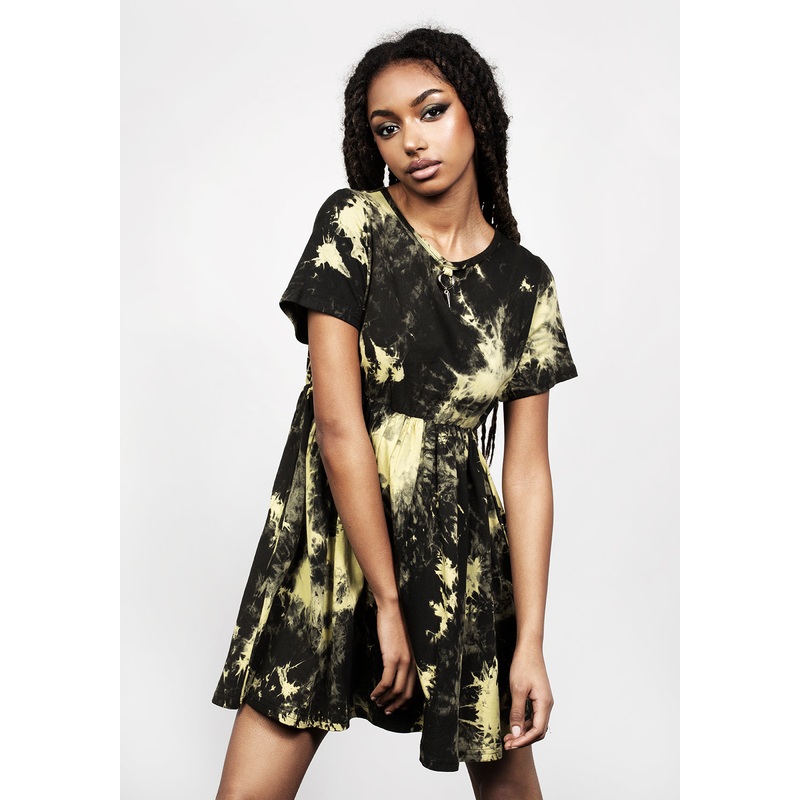 SCHOLOMANCE TIE DYE SKATER DRESS