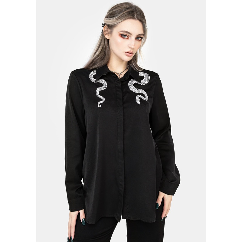 Slither Embroidered Snake Shirt