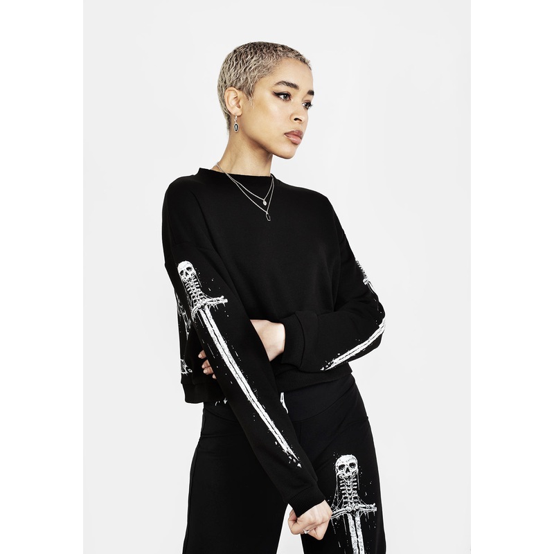 SMAUG LONG SLEEVE CROP SWEATER