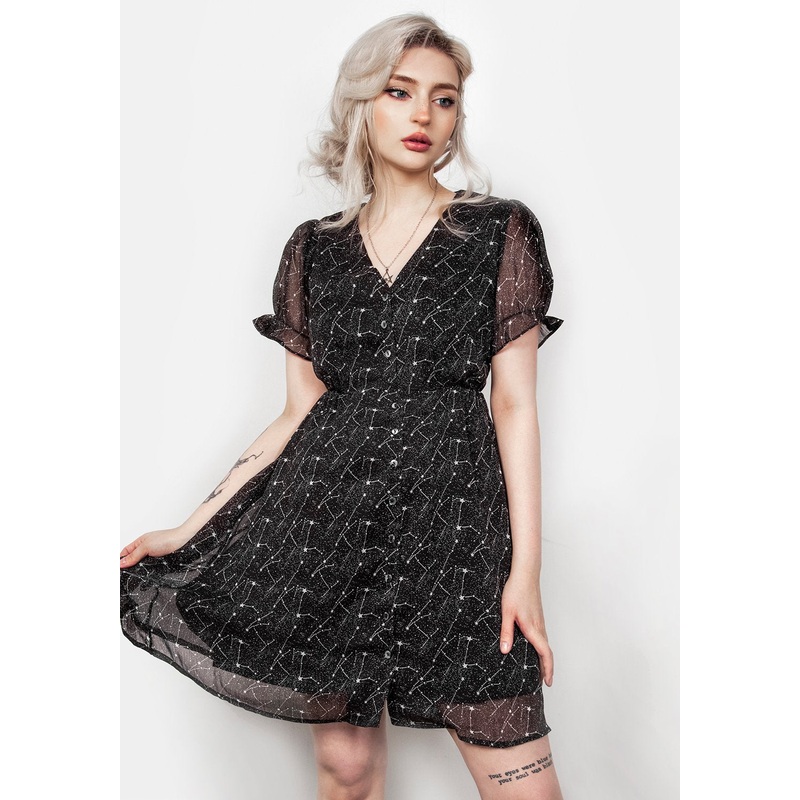 Spectral Button Up Dress