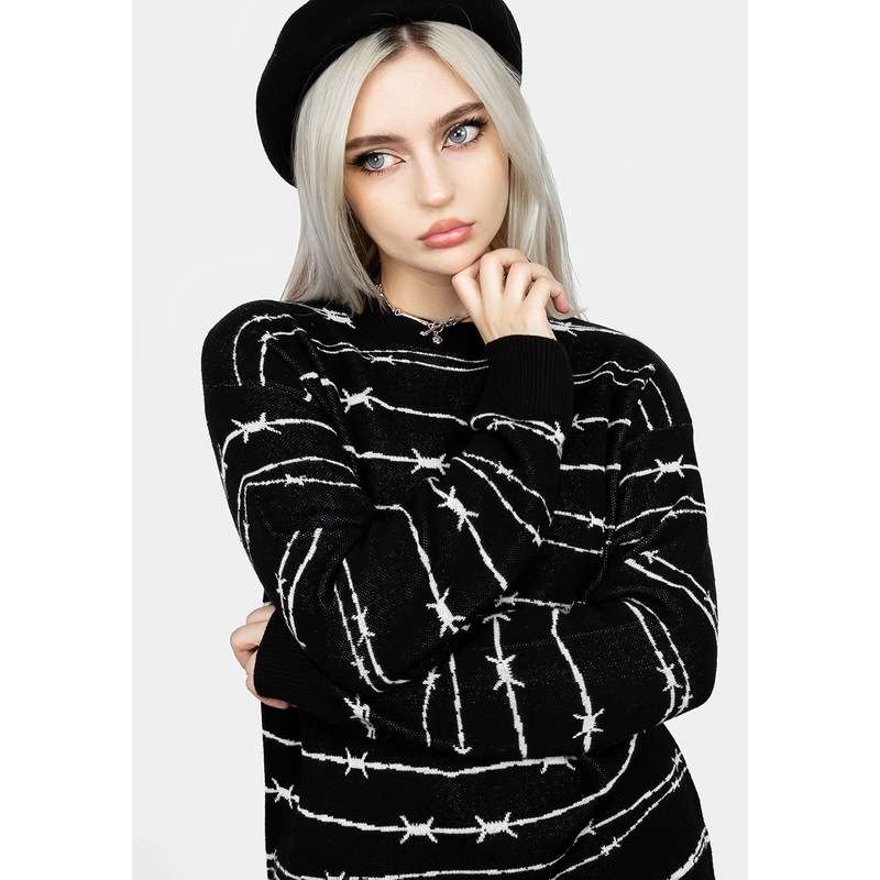 Barbed Longline Crew Neck Jumper