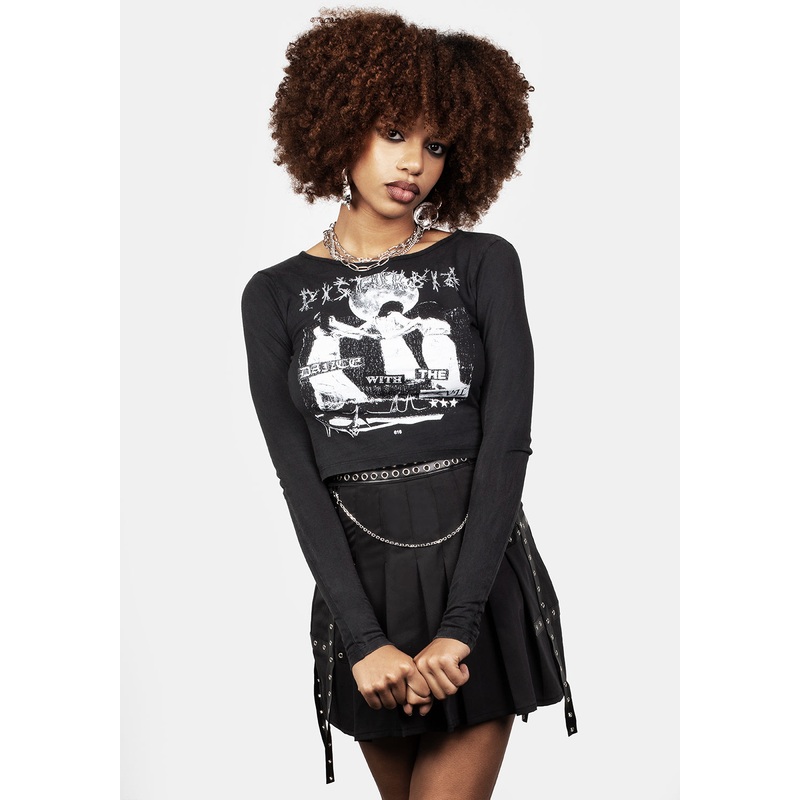 Dance with the Devil Long Sleeve Baby Tee