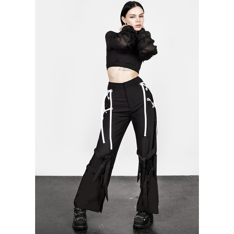 Defendant Lace Up Tie Trousers
